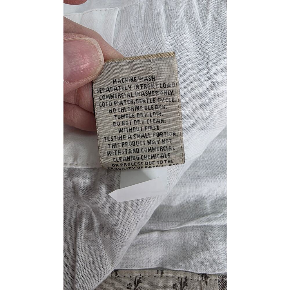 Farmhouse Brown Ruffle Striped Room Darkening Curtain Panel Pair 40"Wx84"L - Picture 7 of 10